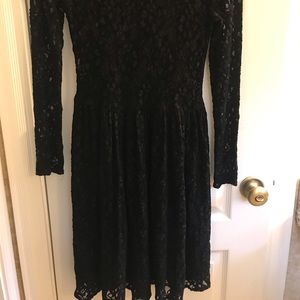 Zara black lace midi dress. Sz m. Gently used.